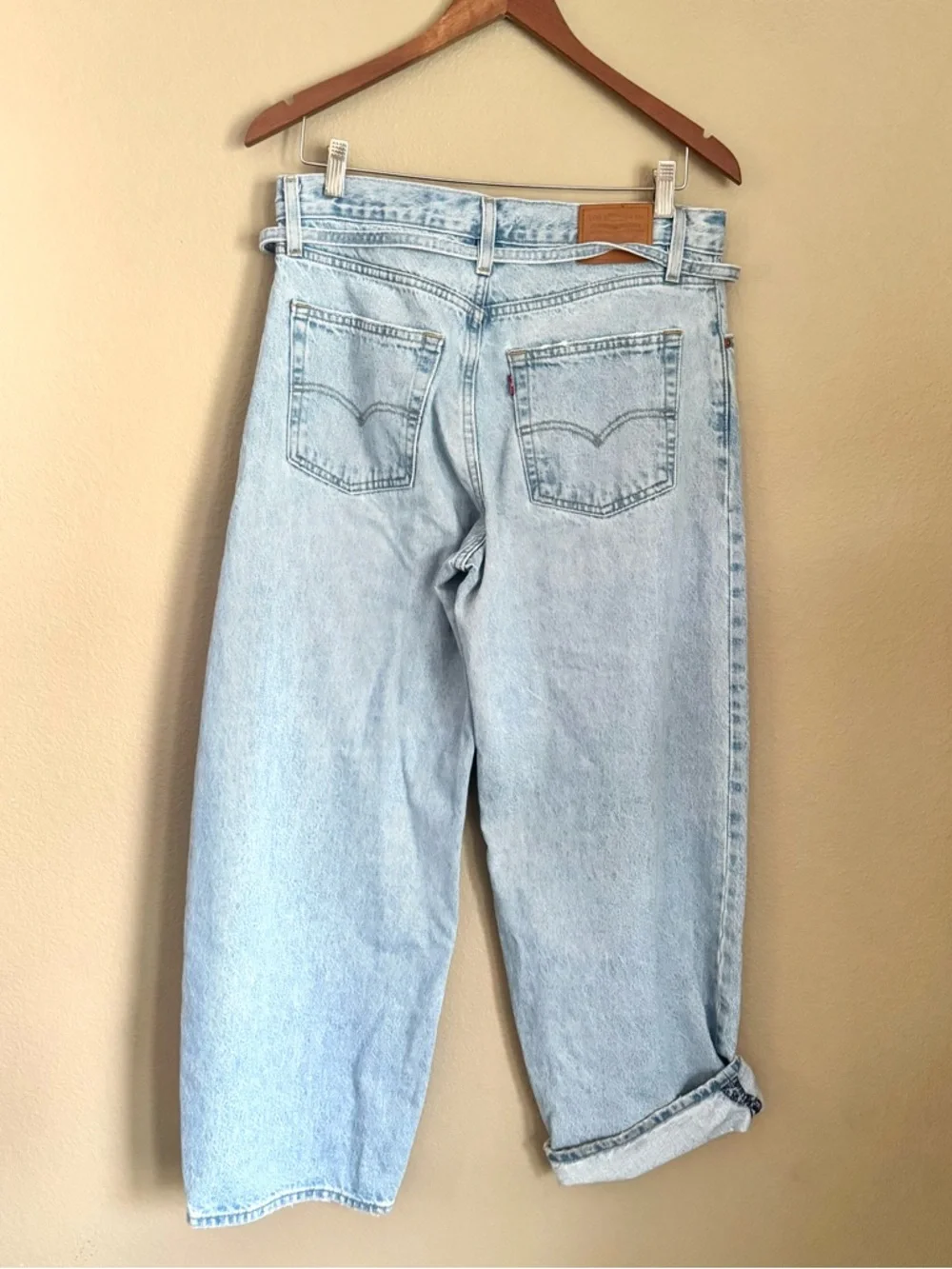 Levi’s XL Balloon Light Wash Mid Rise Wide Leg Baggy Jeans Blue Size 28 - Picture 8 of 8